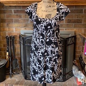Anne Taylor Loft Black and white casual dress.